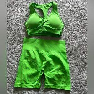 Diosa Fit 2 Piece Workout Biker Short Set